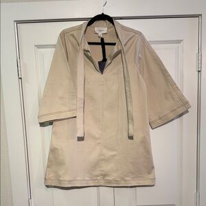 Tuckernuck Pomander Palace Marsella ecru denim mini dress